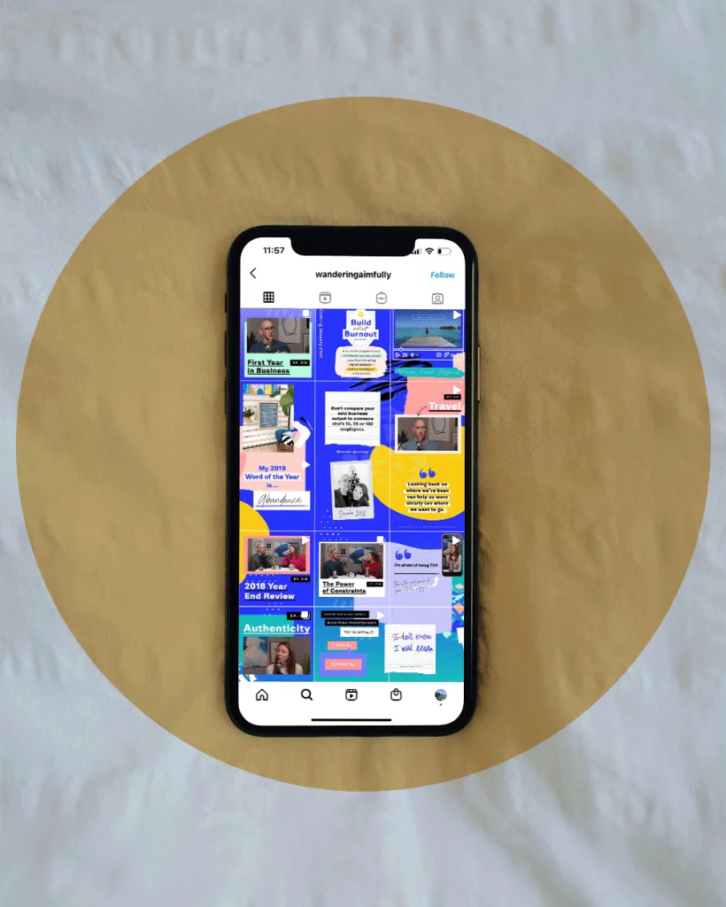 design graphique sur Instagram