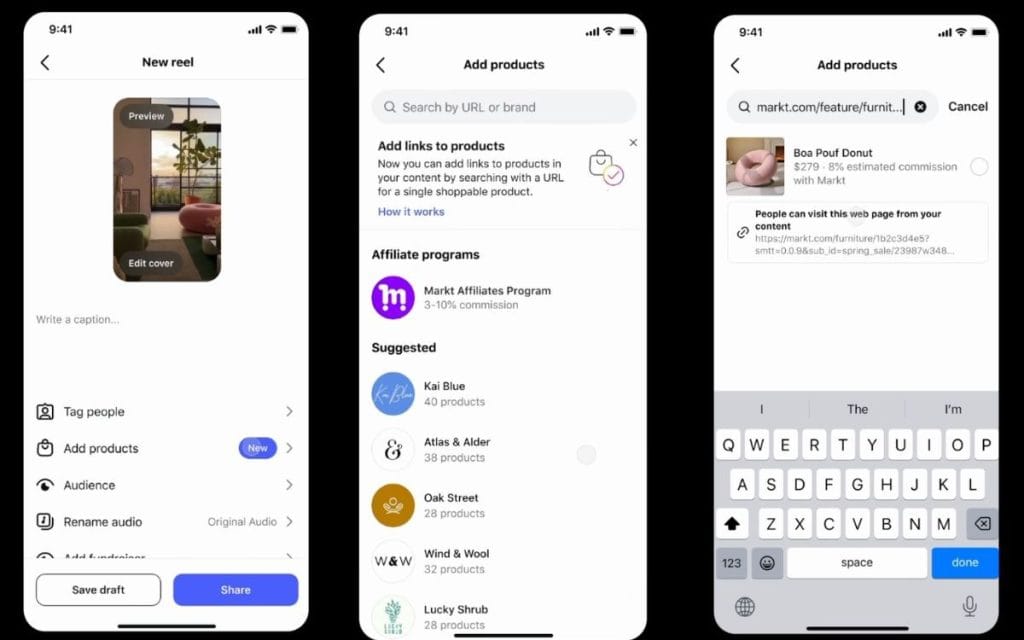 affiliate links instagram