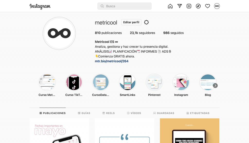 foto perfil instagram metricool