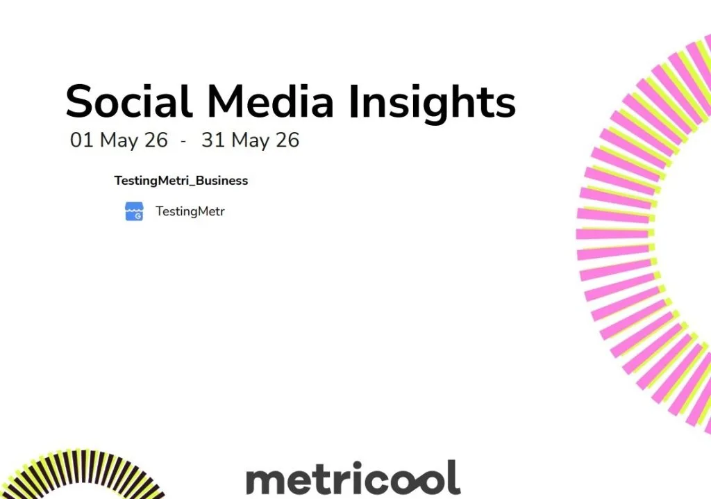google my business reports in metricool