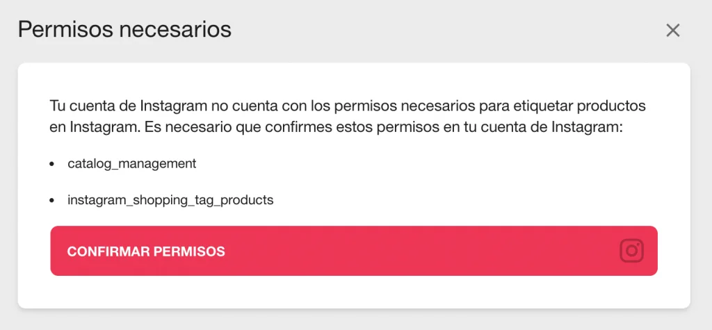 etiquetar productos en instagram permisos metricool