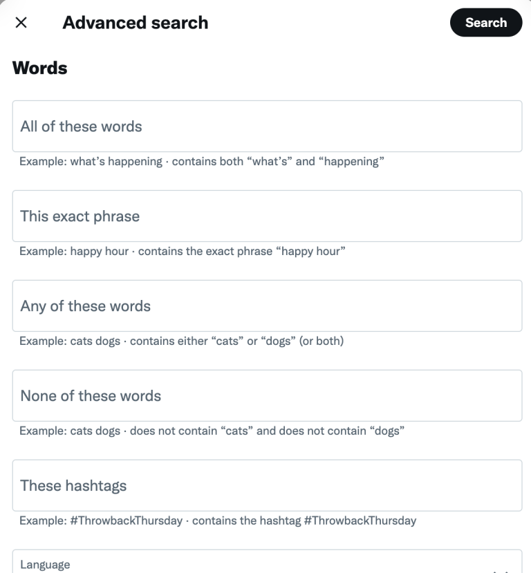 can you search someone by email on twitter