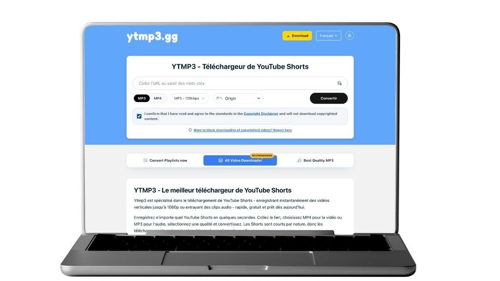 télécharger un Short YouTube