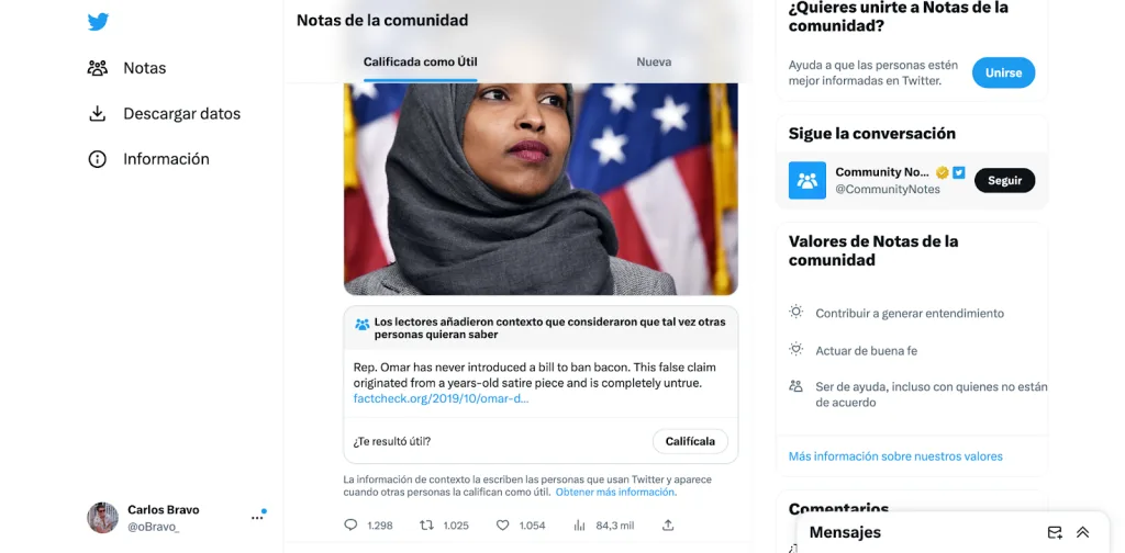 notas comunidad twitter
