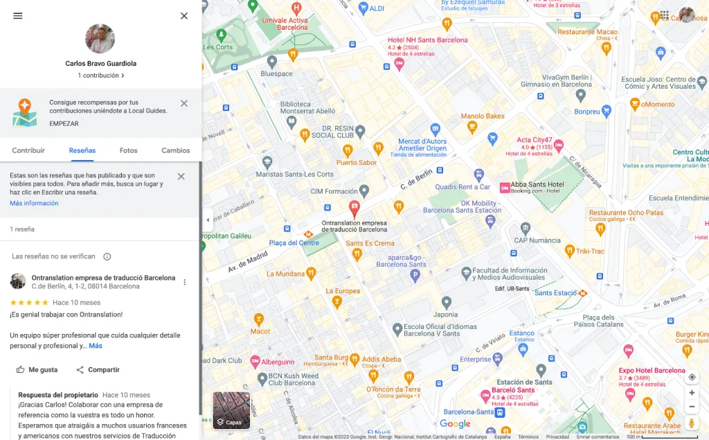 cómo ver tus reseñas de Google