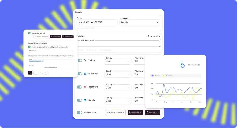 Informes de LInkedIn con Metricool