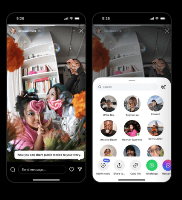 instagram public story repost