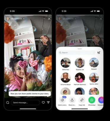 instagram public story repost