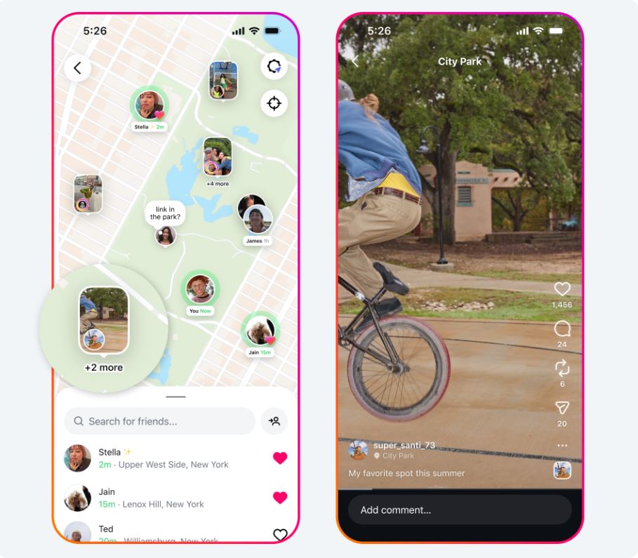 mapa de instagram