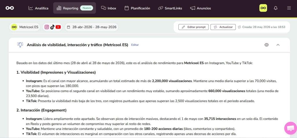 Metricool studio como herramienta de ia para marketing