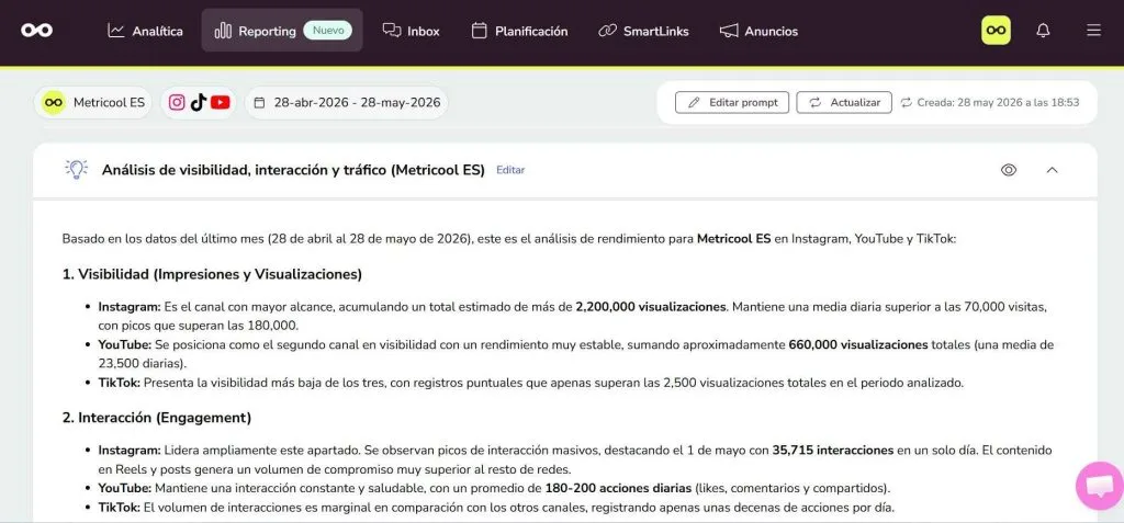 Metricool studio como herramienta de ia para marketing