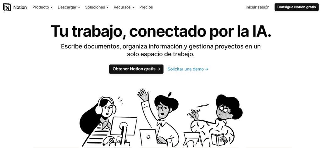 notion - herramienta ia redes sociales