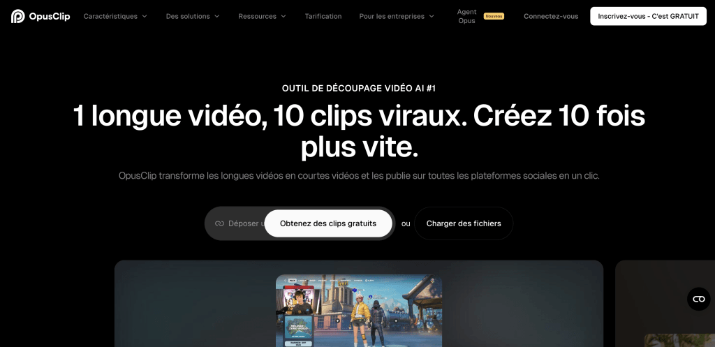 opusclip montage vidéo réseaux sociaux