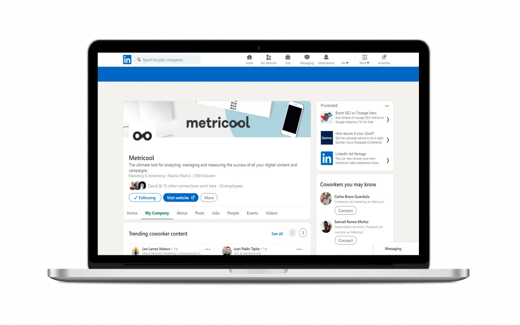 marketing en linkedin perfil de metricool