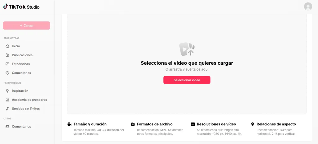 cómo subir vídeos a tiktok