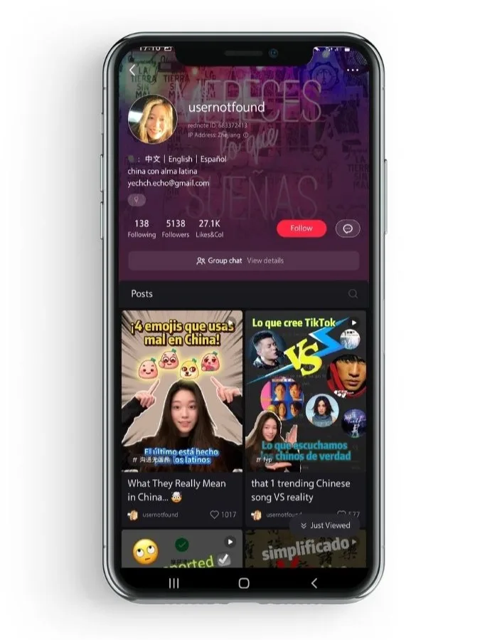cómo funciona rednote app