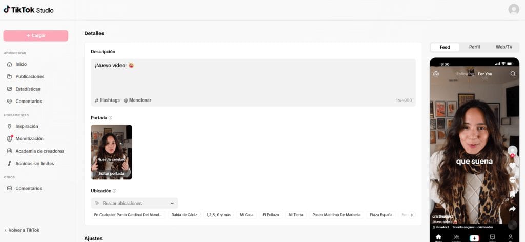 programar tiktok desde la red social