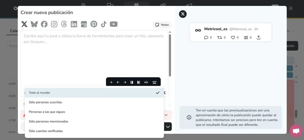novedades de Metricool