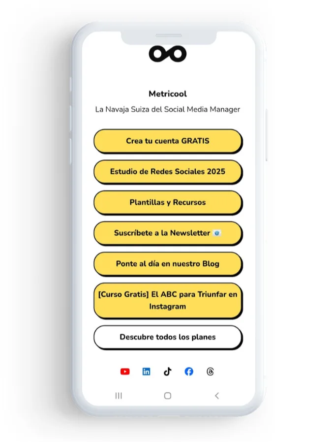 perfil en redes sociales