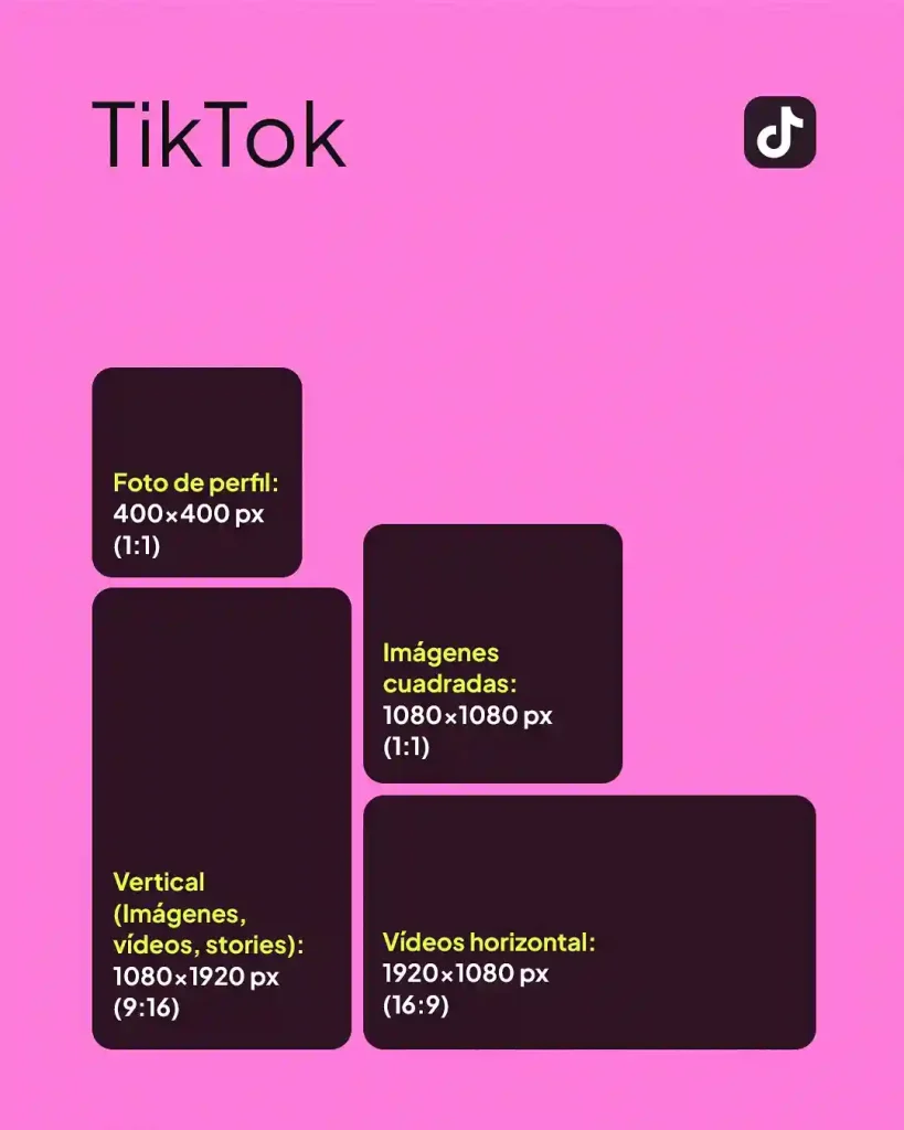 Tamaño imágenes redes sociales en TikTok: medidas de perfil, vídeos y stories