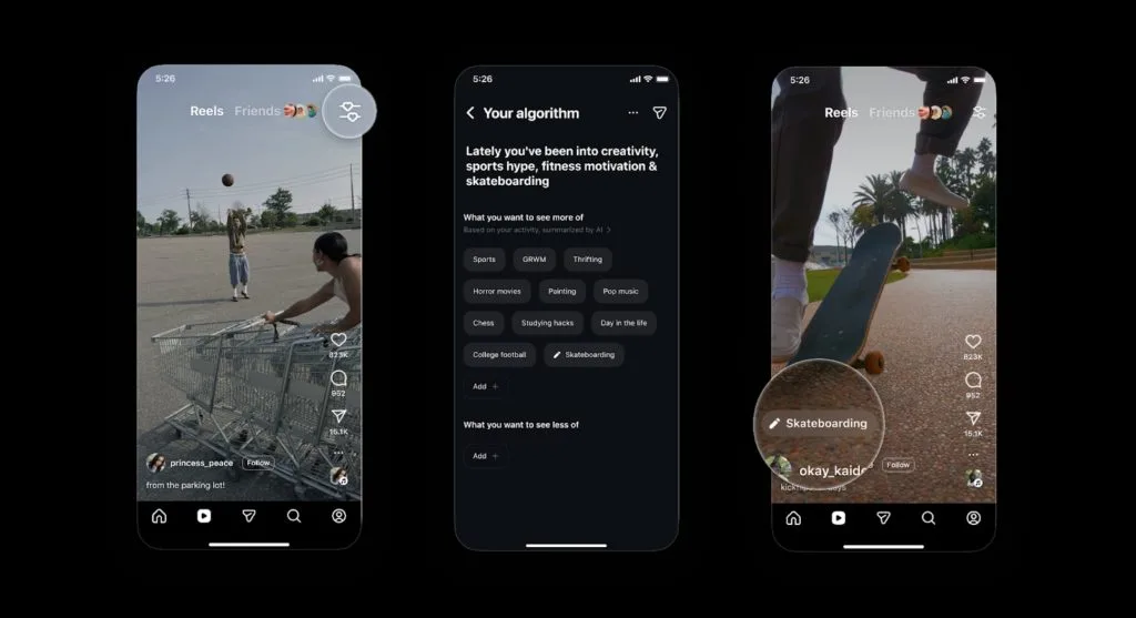 controlar algoritmo Instagram